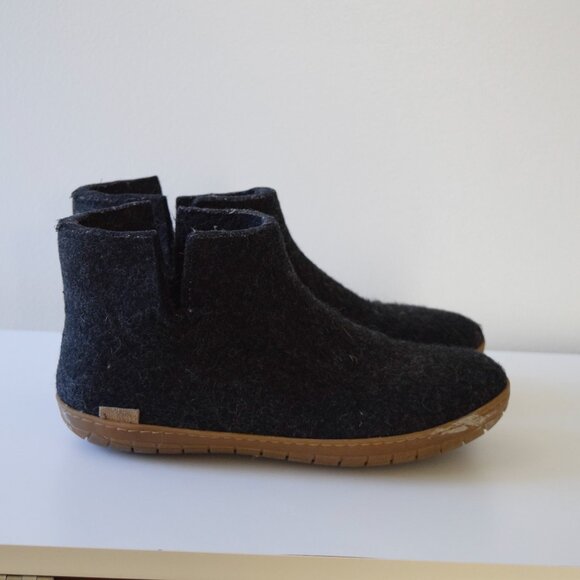 Glerups charcoal wool boot slipper - Picture 3 of 7
